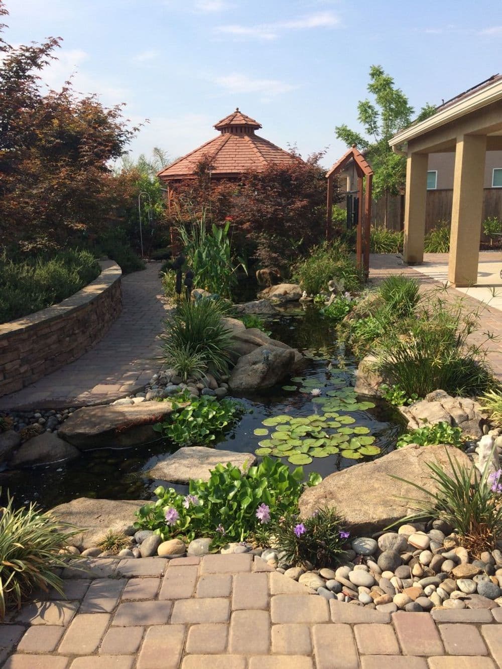 Gallery photos for Natural Koi Pond and Gazebo with Waterfall: Image #6